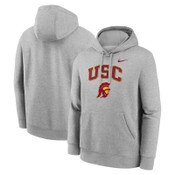 USC Trojans Men's Nike Gray Club Fleece Arch Pullover Hoodie